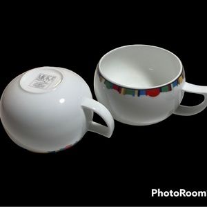 MIKASA fine china cups Color Crest. 2 Cups. RARE. Only Made one year in 90’s